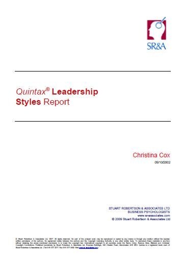 Quintax Leadership Style Report
