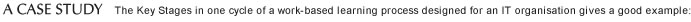 A Case Styudy - The Key Stages in one cycle of a work-based learning process designed for an IT organisation gives a good example: